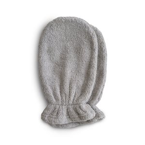 Mushie Bath Mitt 2-pack - Gray